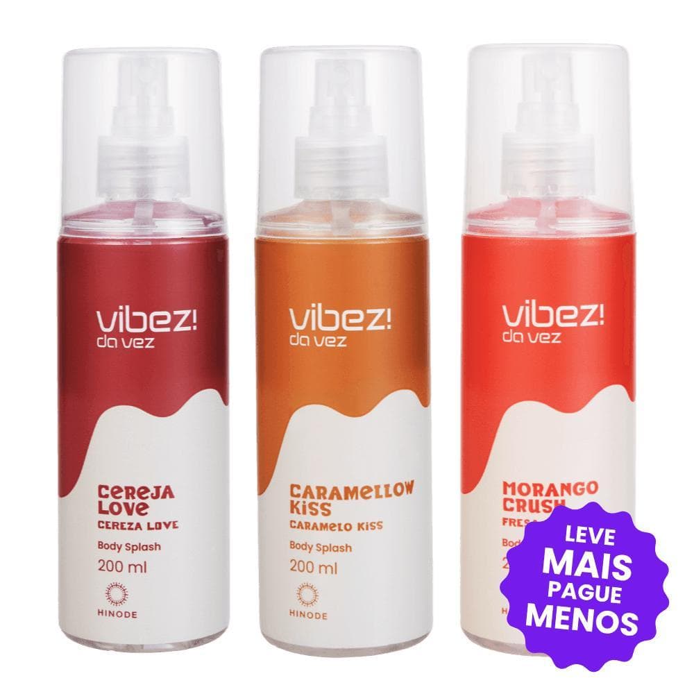 Kit 3 Body Splash Vibez da Vez! 200ml