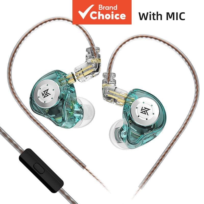 Fones de Ouvido KZ EDX Pro 3,5mm com Fio, Monitor HiFi, Dois Drivers Dinâmicos, Graves Profundos, Cancelamento de Ruído,