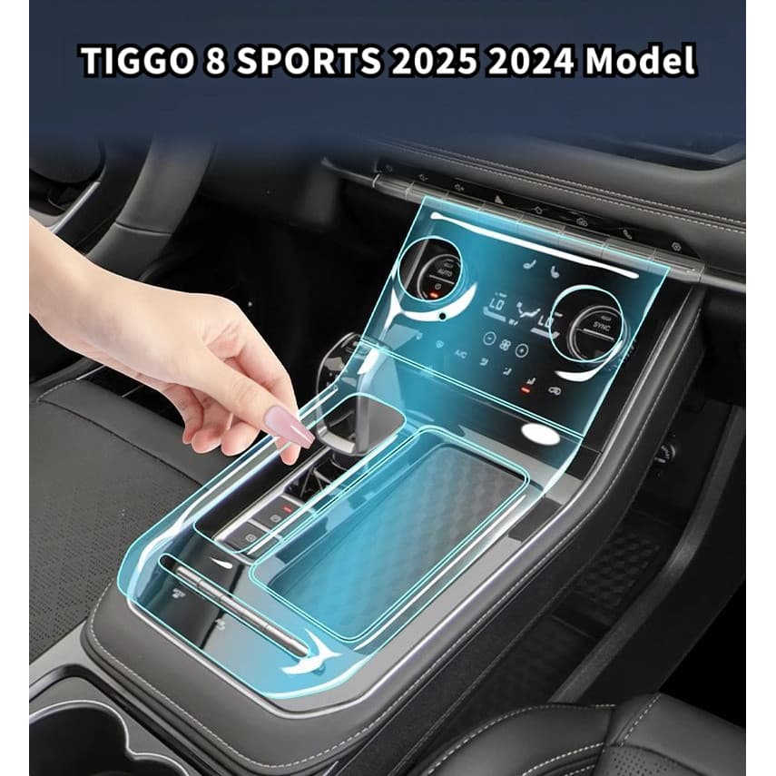 Chery Tiggo 8 2024 Película Protetora Automática Acessórios Interiores Peças De Couro TPU Conjunto Completo Transparente