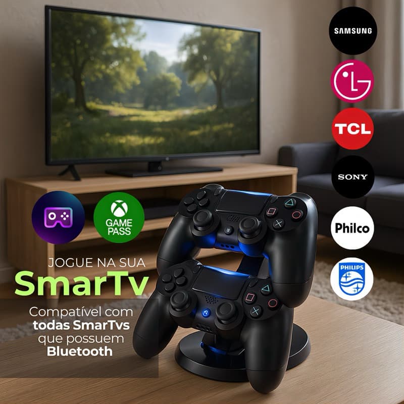 Controle Tv Samsung LG TCL Gaming Hub Game Pass Ps4 Cu7700 Cu8000 Au7700 Bu8000