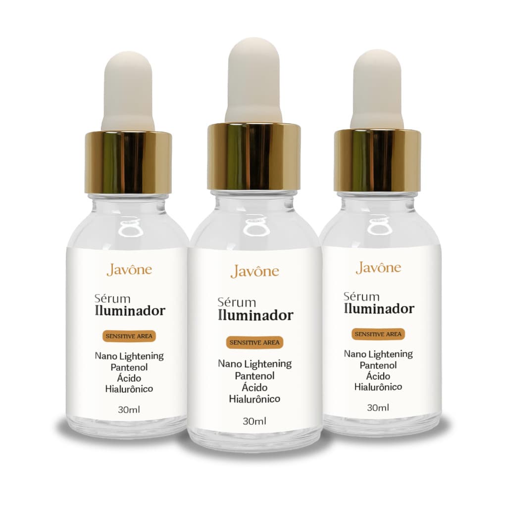 3x Sérum CLAREADOR Íntimo Javône – Nano Lightening, Pantenol e Ácido Hialurônico |