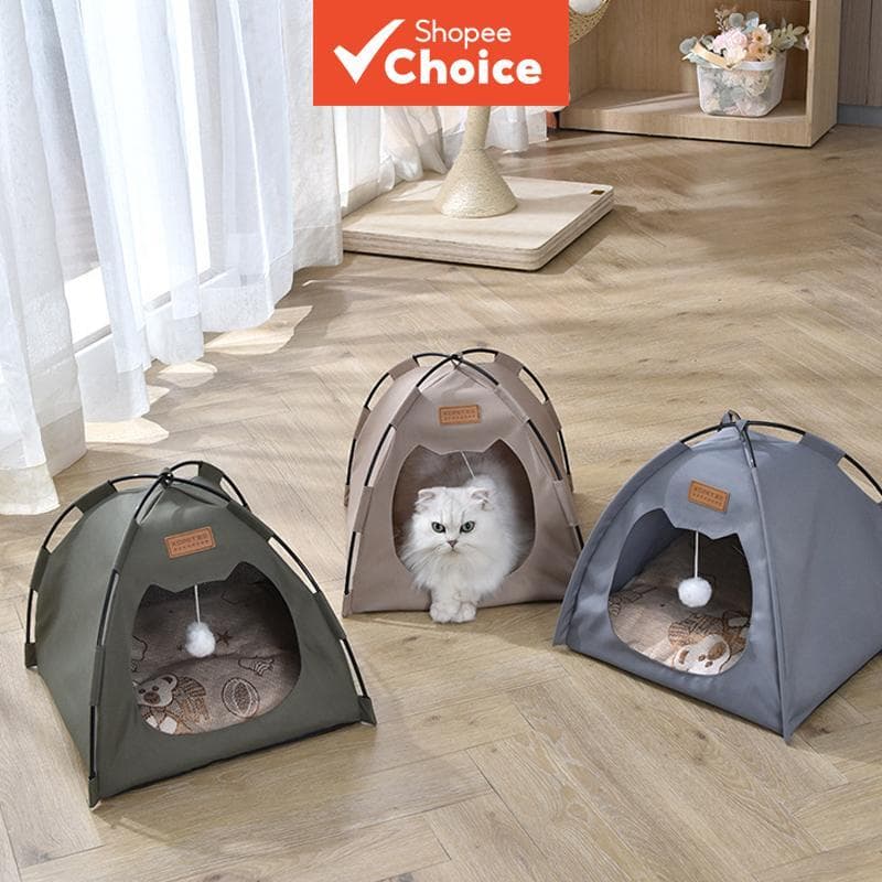 Tenda Ninho para Animais de Estimação, Semi Fechada, Dobrável, Suprimentos para Animais de Estimação ao Ar Livre, Tenda