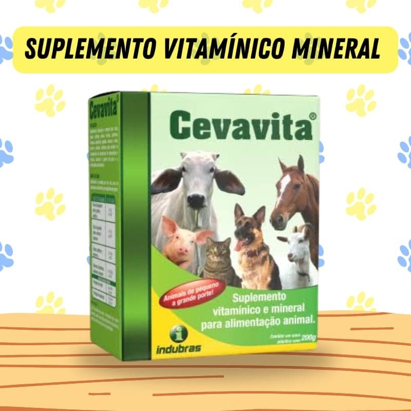 Suplemento Vitamínico Mineral Para Animais Cevavita 200g - 1 Un