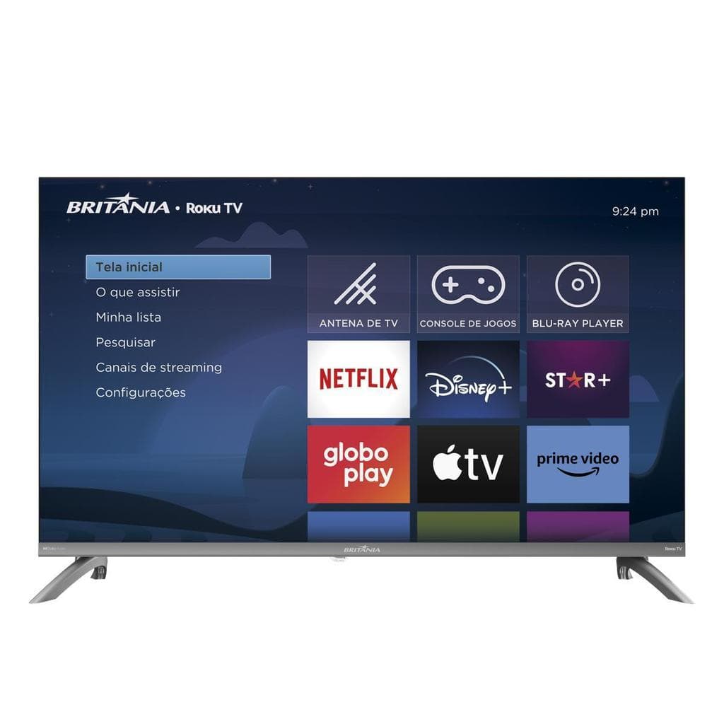 Smart TV 32" Britânia LED Roku TV Dolby Audio HD B32CRA