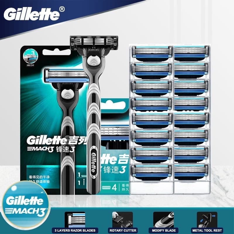 Atualizar 16 Depilação De Barbear Masculino Gillettes MACH 3
