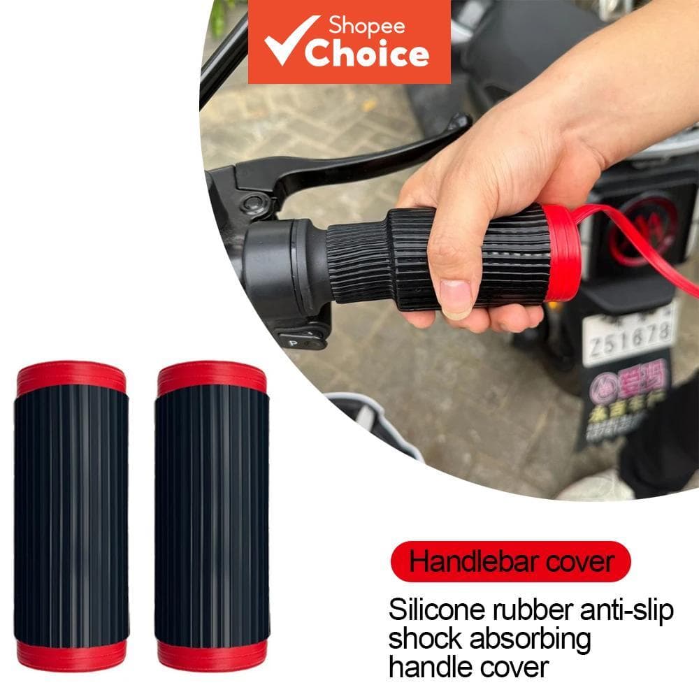  Capa de Guidão de Moto de Silicone Universal Autoencolhível Antiderrapante