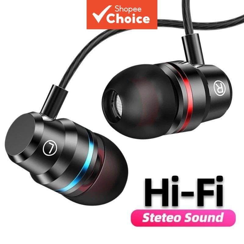  Fones de ouvido com fio, fones de ouvido de 3,5 mm, fones de ouvido HiFi com grave, à prova d'água, intra-auriculares,