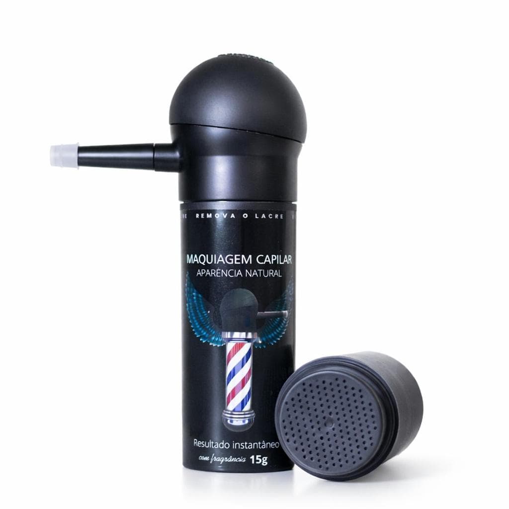 Fibra Capilar Lafaiete 15g - Cobertura Natural, Castanho escuro ou Preto   Disfarça Calvície, Longa Duração