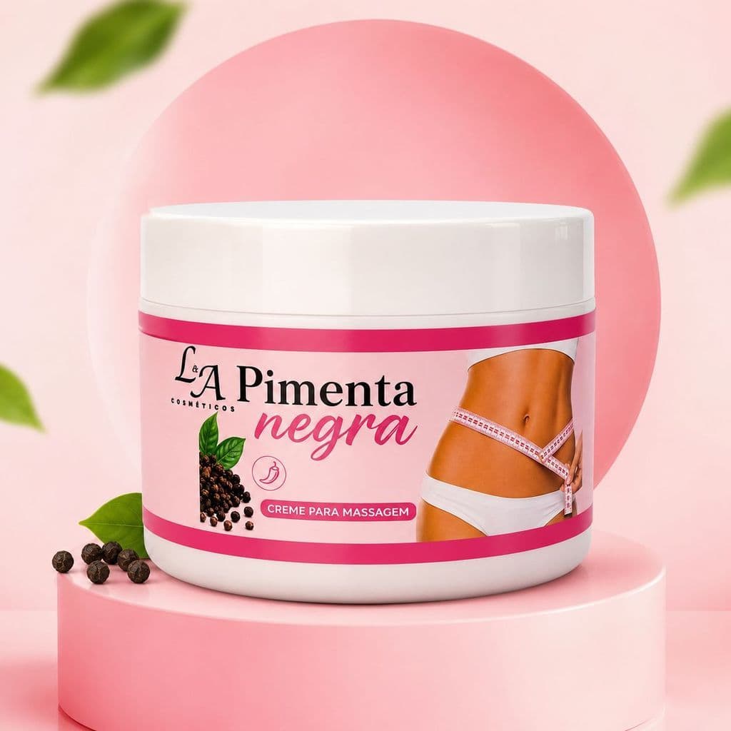 ️ Creme de Massagem Profissional Pimenta Negra - Ação Estimulante & Termogênica