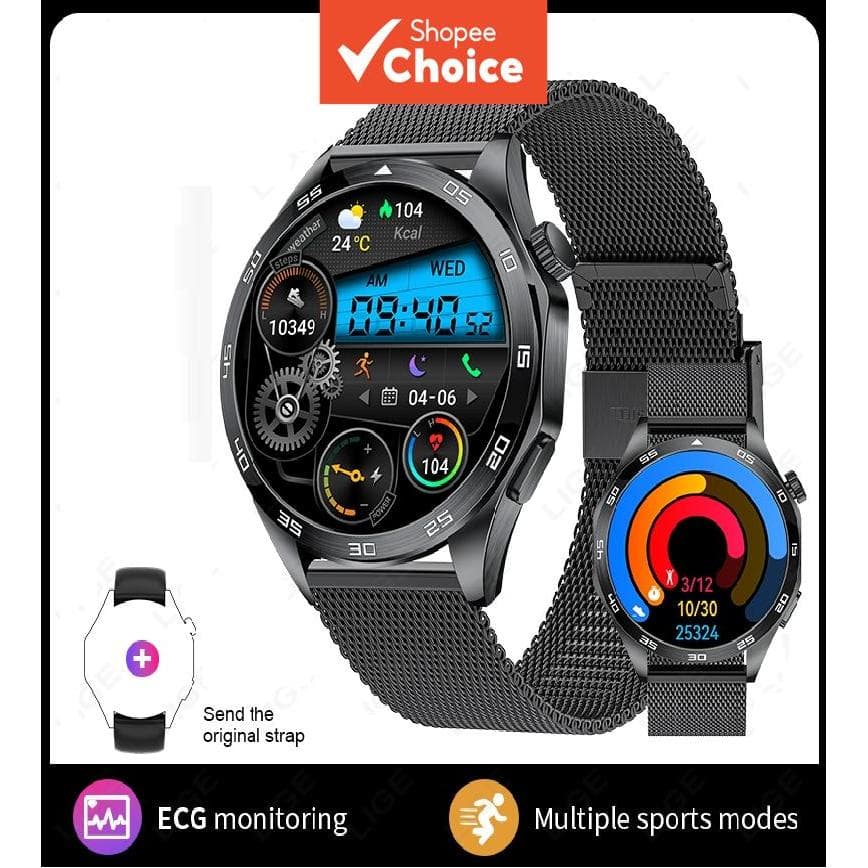  Para o Relógio Inteligente GT4 Pro para Homens - Bluetooth 2026 Análise ECG IP68 Banda Esportiva à Prova D'água