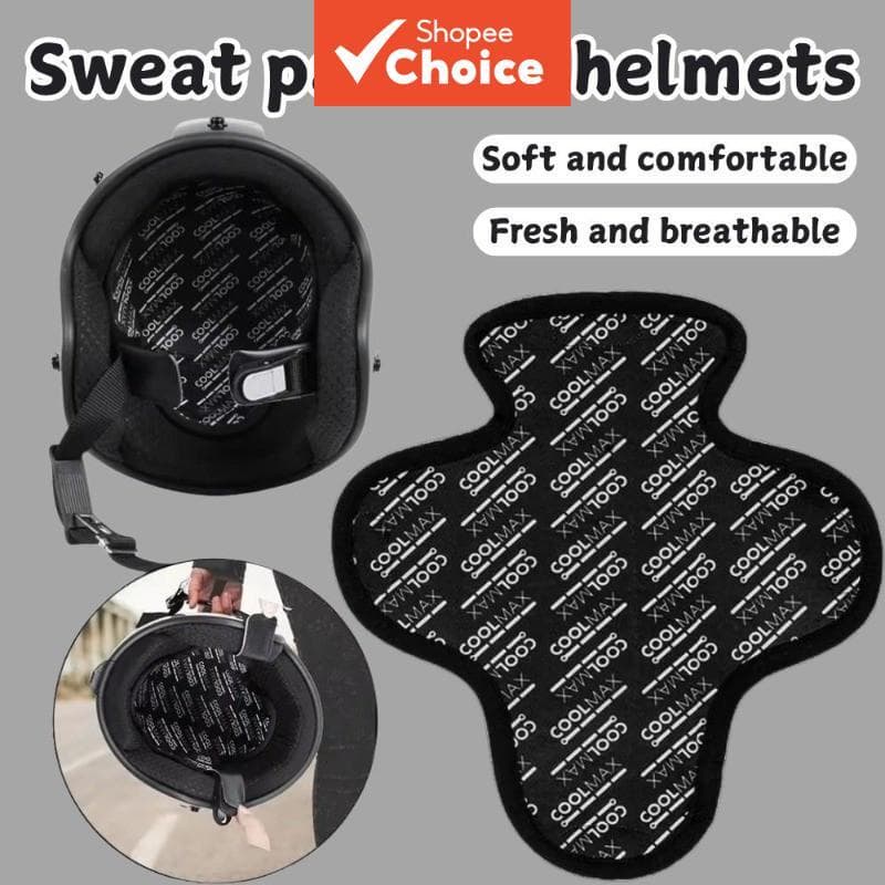  Forro de Capacete Respirável | Almofada Absorvente de Suor para Motocicleta