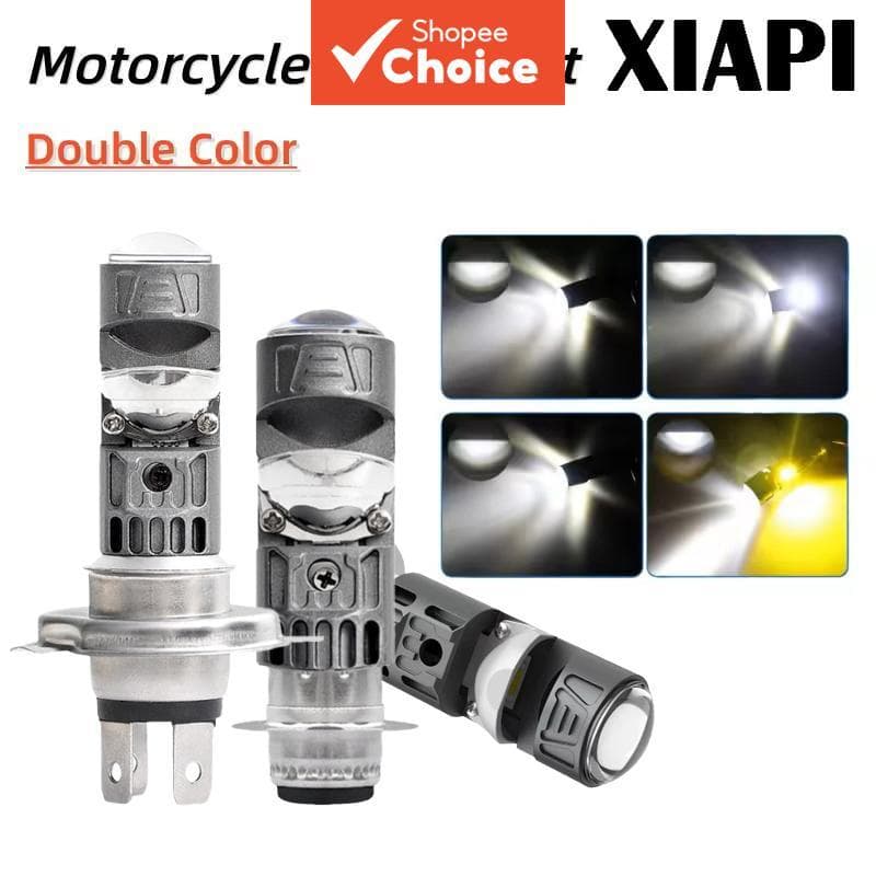 XIAPI 1Pc CSP LED H4 P15D Lente Spotlight Branco Amarelo Feixe Hi/Lo Para Moto Scooter
