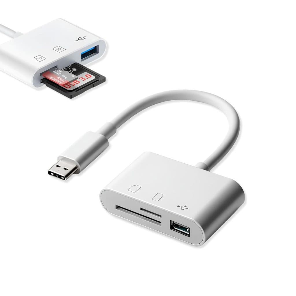 Adaptador Leitor Cartão SD Micro SD TF USB / Tipo C