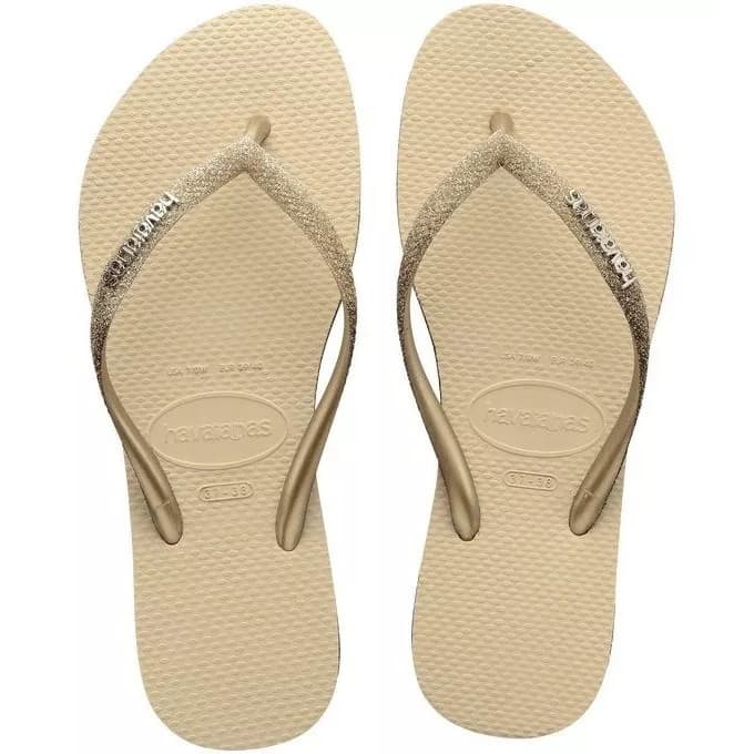 Chinelo Havaianas Slim Sparkle Me Areia Feminina Original
