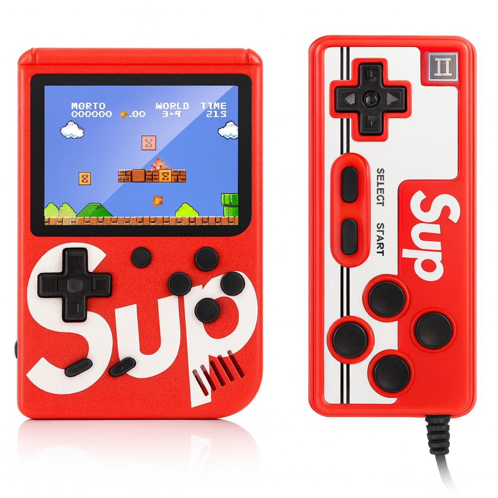 Videogame Retrô Portátil 400 Jogos Tela LCD 3.0 com Backlight Bateria Recarregável e Conexão TV