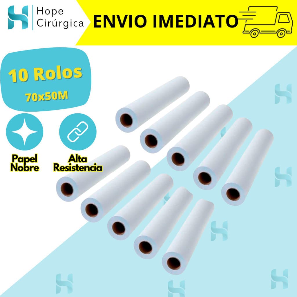 10 Lençóis Descartáveis para Maca Premium 70x50M