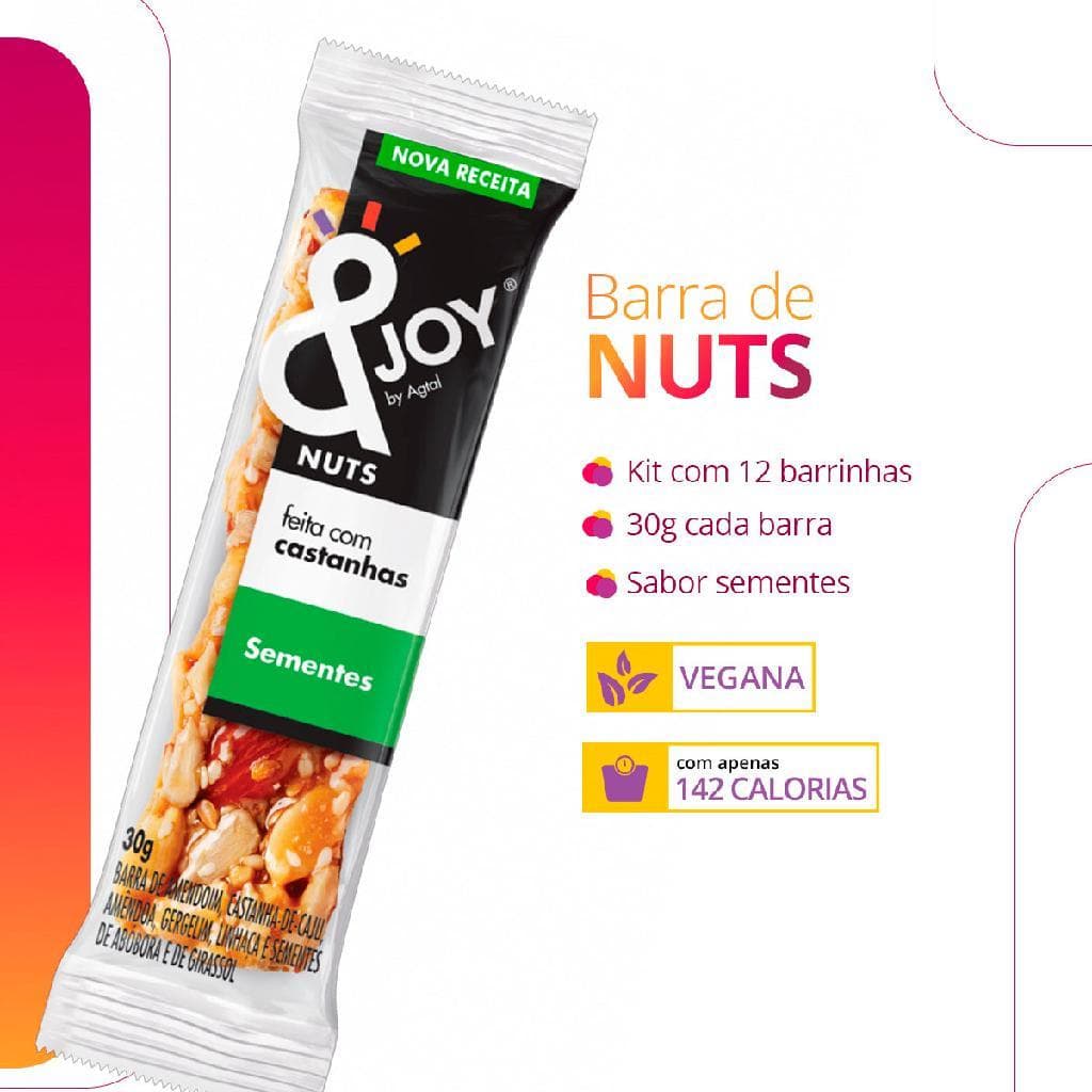 Barra Com Proteína Cereais Betta Nuts Bar 30G BTX Gourmet - Caixa 12 UN - Zero adição de açúcar
