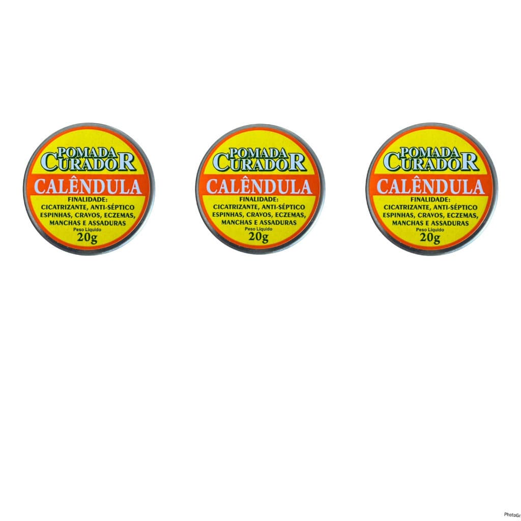 3 UN Pomada Curador Calêndula - 20g