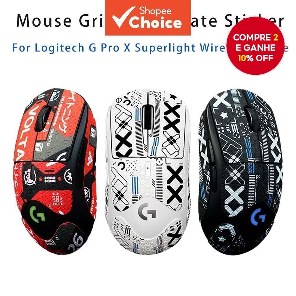 Capa de aderência para mouse Logitech GPW Gen 2 antiderrapante, película protetora absorvente de suor para G PRO