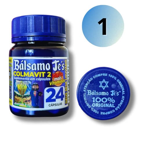 1 Pote Bálsamo Jé's Colmavit Premium Original Americana 24 Cápsulas 100% Natural