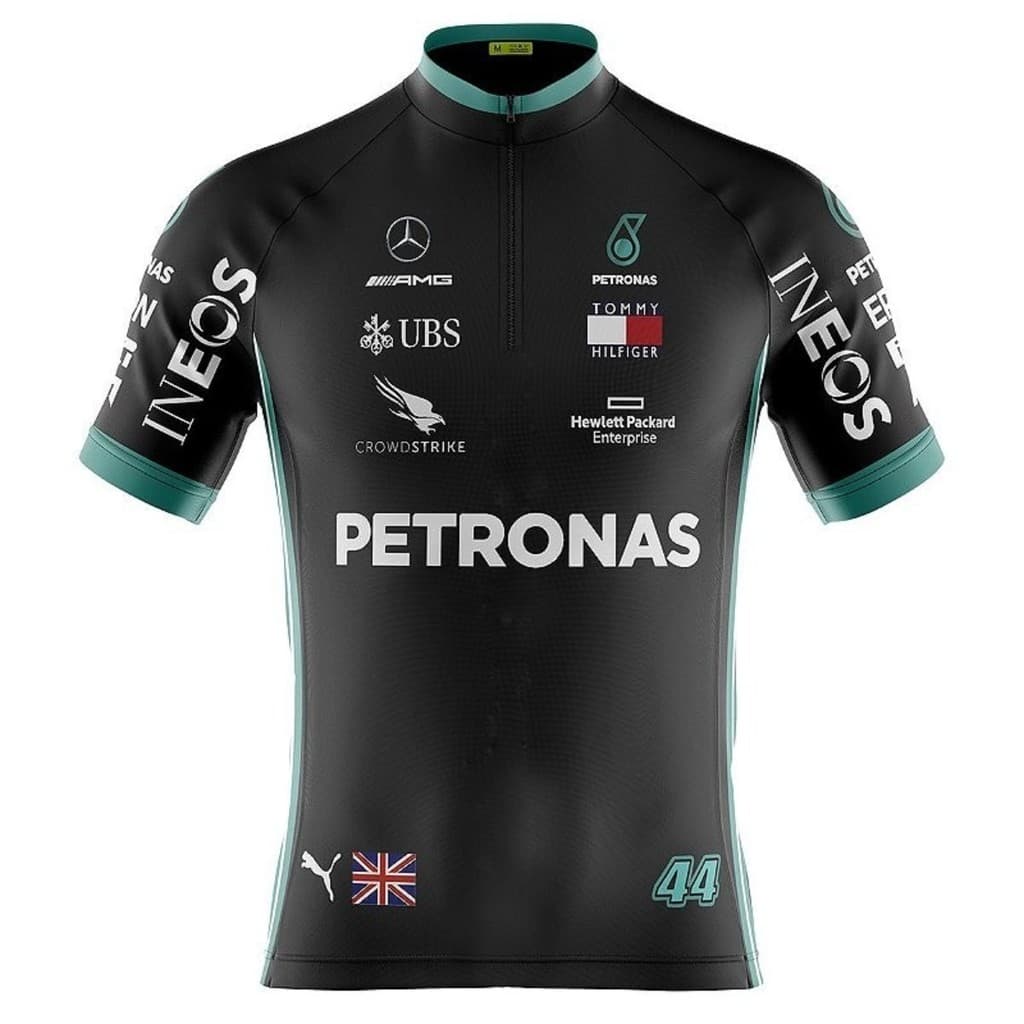 Camisa Ciclismo Masculina Dryfit Proteção UV Bike MTB Speed Petronas Preta
