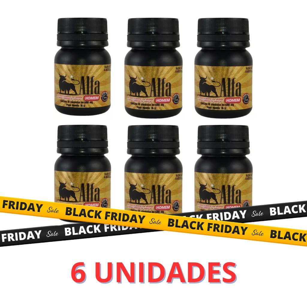 Compre 4 Leve 6 Alfa Homem Suplemento Alimentar Natural - Revigorante Físico - 10 Cápsulas - 100% Natural