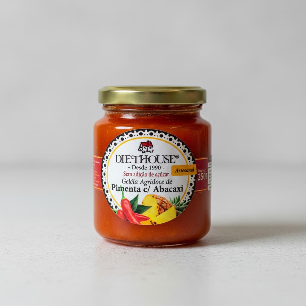 Geléia De Pimenta Com Abacaxi Diet House 250g * ZERO AÇUCAR*