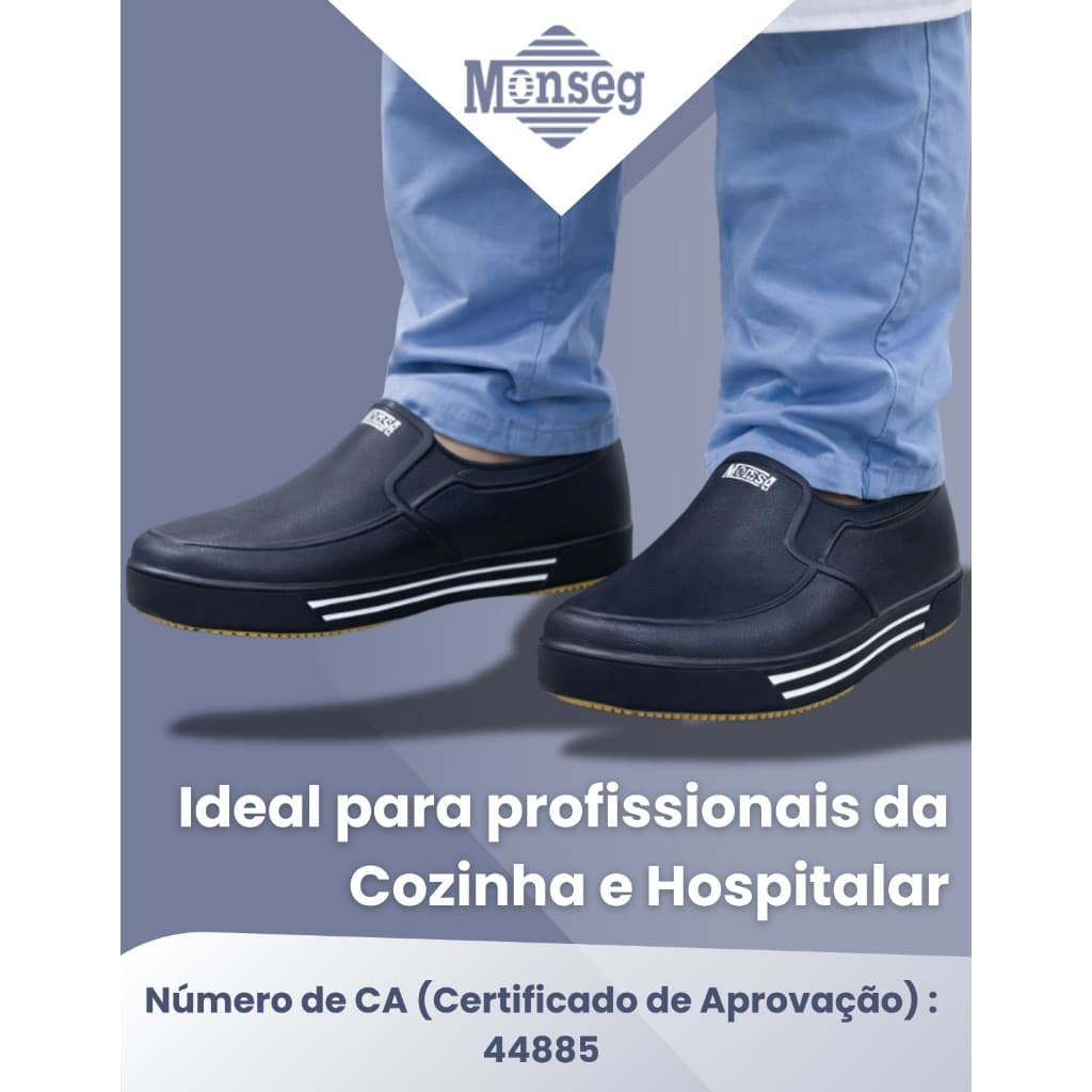 Sapato Tênis Segurança Cozinha Iate Monseg CA 44885