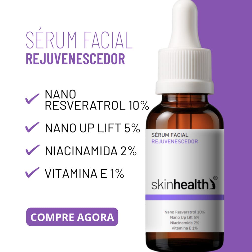 Sérum Rejuvenescedor 4 em 1 30ml - Niacinamida 2% - Nano Resveratrol 10% -+ Vitamina E