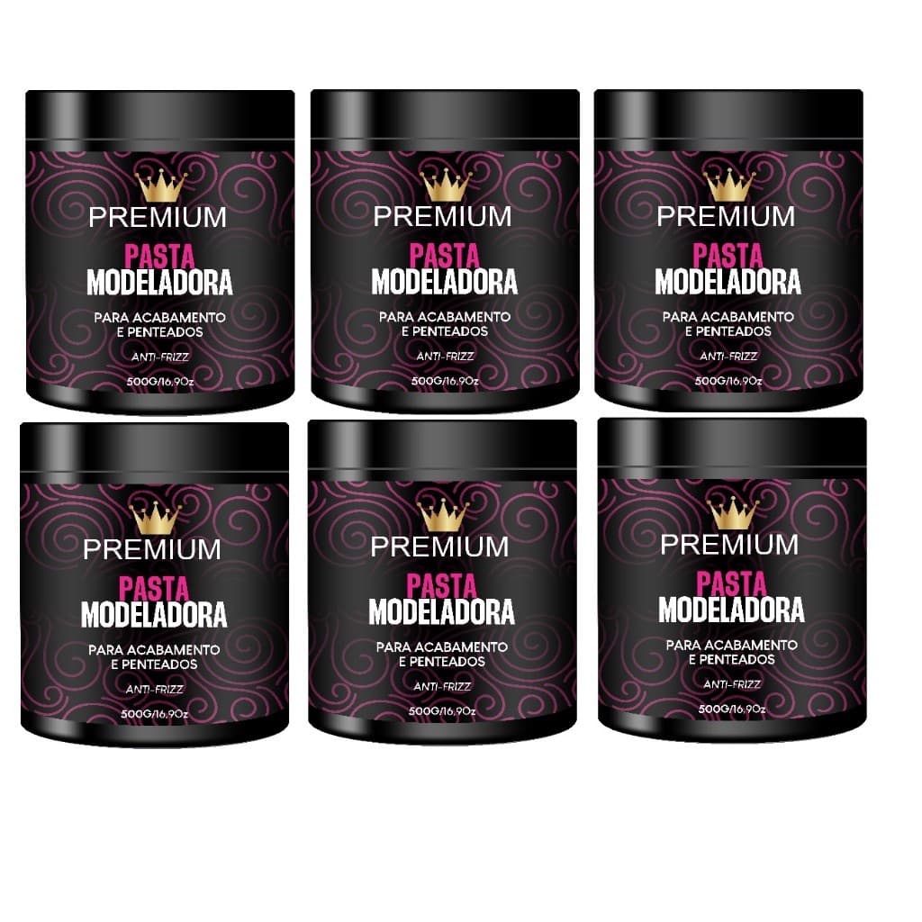 Pasta Premium Modeladora Profissional  500g 6 unidades