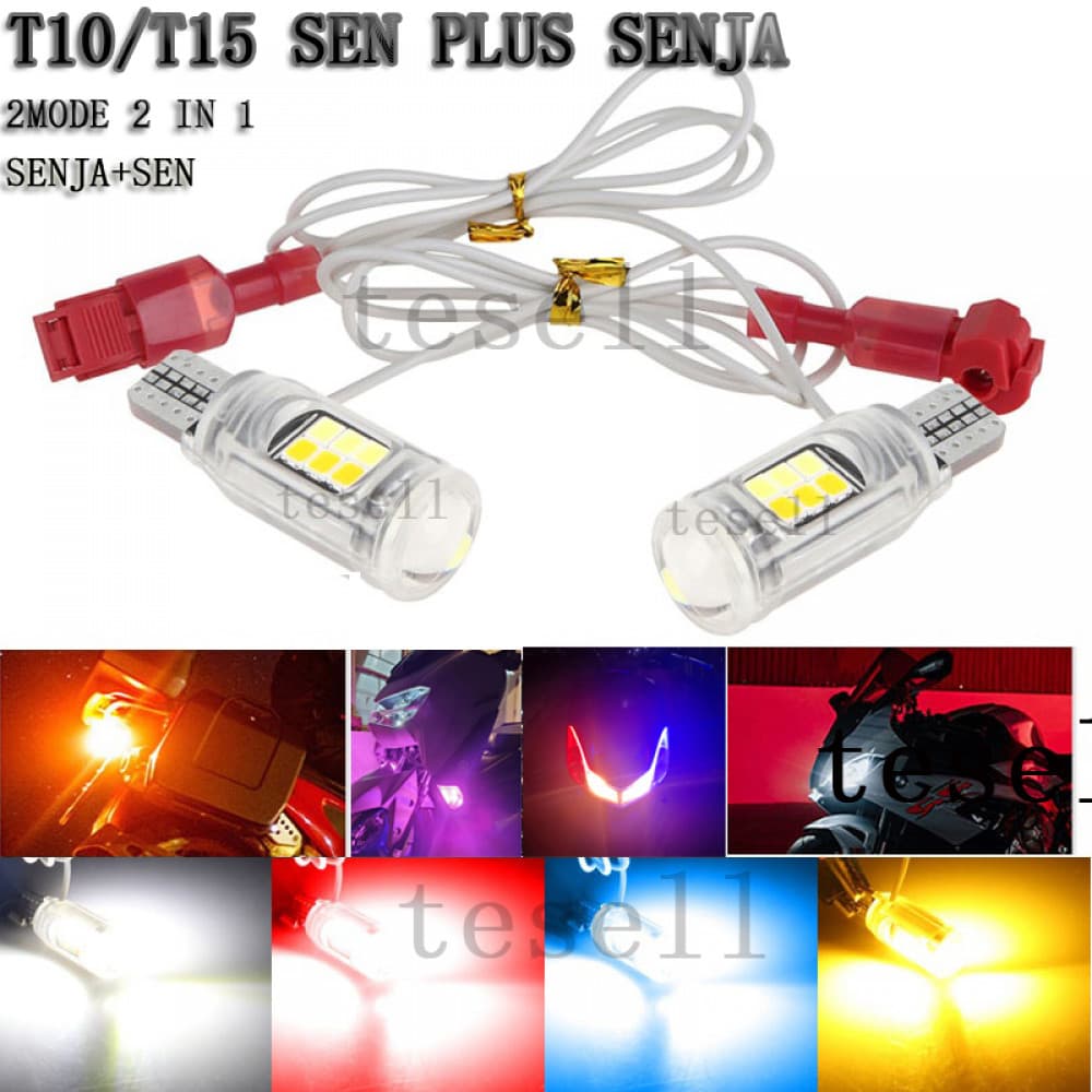 (Pronto Para Enviar) 2pcs T15 T10 Luz De Contato Duplo Do Parque/Sinalização Cor Âmbar-Branco/Azul/Vermelho/Rosa