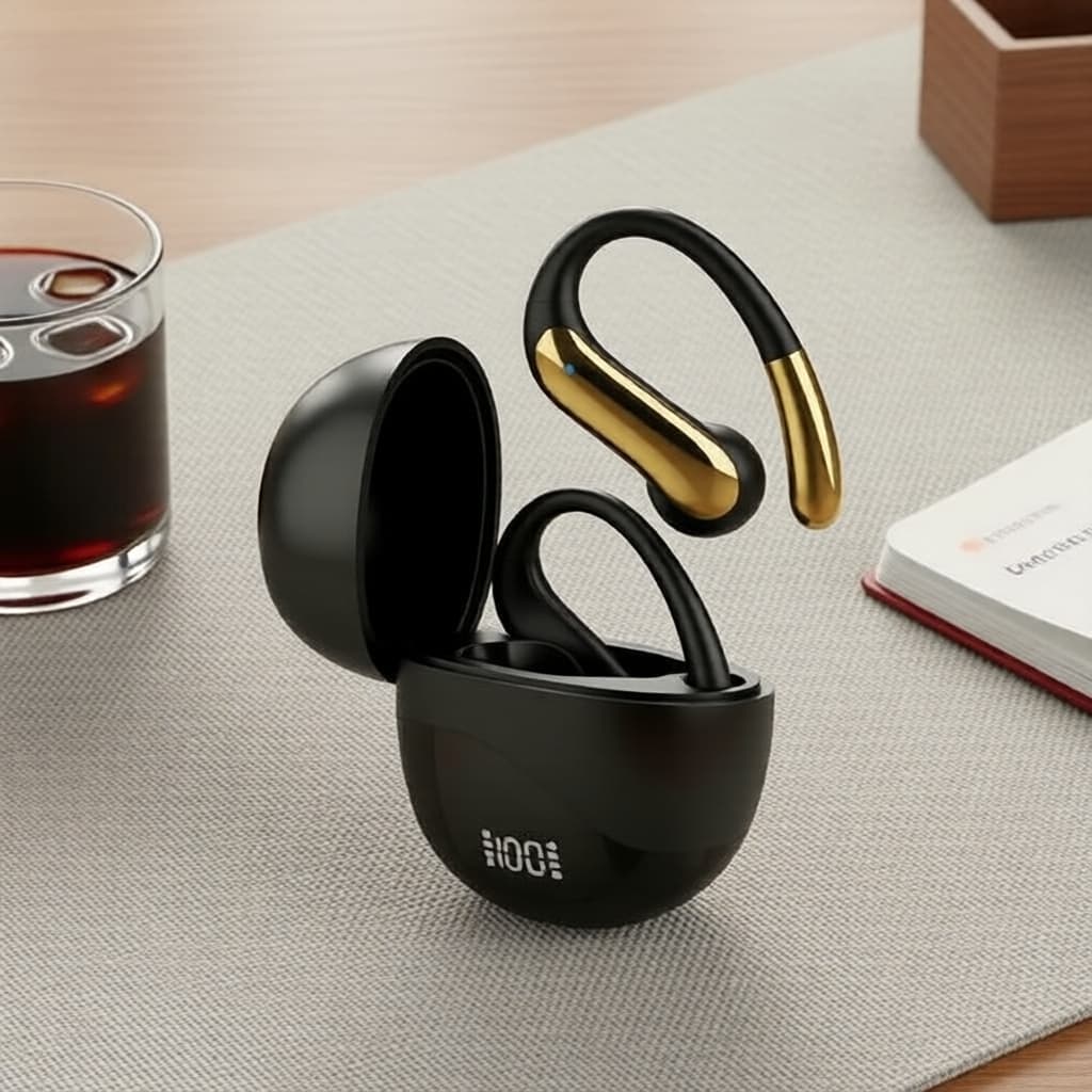 Fones de ouvido leves, earbuds para corrida sem incômodo, fones esportivos para longa distância, som estéreo envolvente,