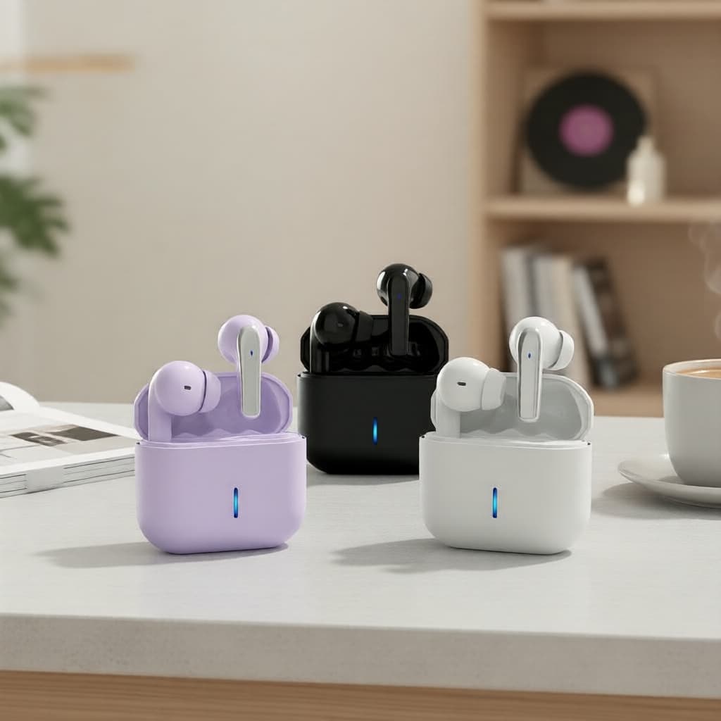 Fones de Ouvido K05 Design Ergonômico Semi-Intra-Auricular Fones de Ouvido Confortáveis para Uso o Dia Todo