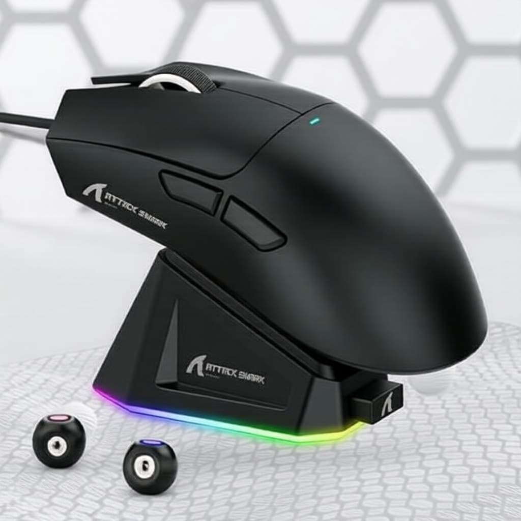 Mouse Gamer ATTACK SHARK X11 com Base de Carregamento Magnético, Sensor PixArt PAW3311, Bluetooth/Sem Fio 2.4G/Com Fio
