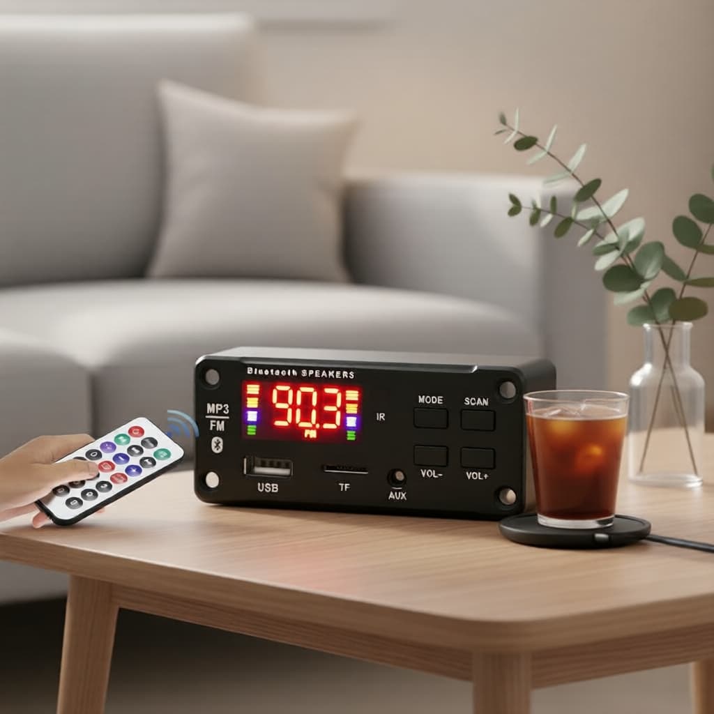  Placa Amplificadora Bluetooth Classe D, Controle Remoto DC 6V-12V para Módulo de Atualização de Alto-falante Elite