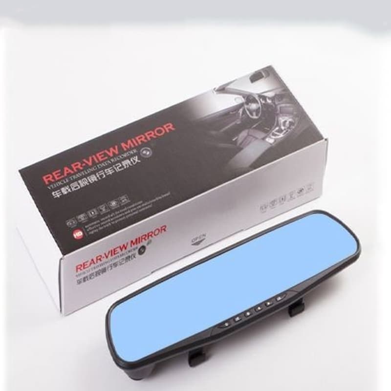 Espelho De Carro DVR Dash Cam-Dianteiro E Traseiro , 170 ° Ângulo , Lente Dupla 1080P , Câmera De Backup De Visão Noturn