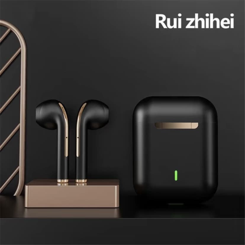 J18 Fones De Ouvido TWS Sem Fio Bluetooth Estéreo Intra-Auriculares Emparelhamento Pop-up Áudio Hi-Fi ENC À Prova D'água