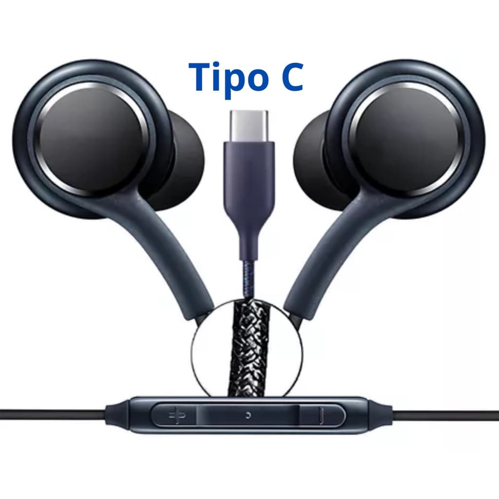 Fones De Ouvido Com Fio Tipo C Para Samsung Galaxy S24 Ultra Cancelamento De Ruído De Microfone