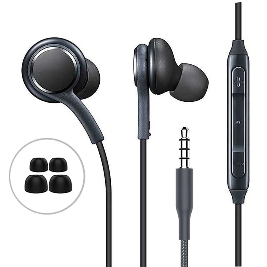 Fones de ouvido com fio Type-C/3,5 mm, fones de ouvido confortáveis no ouvido com chamadas em alta definição e