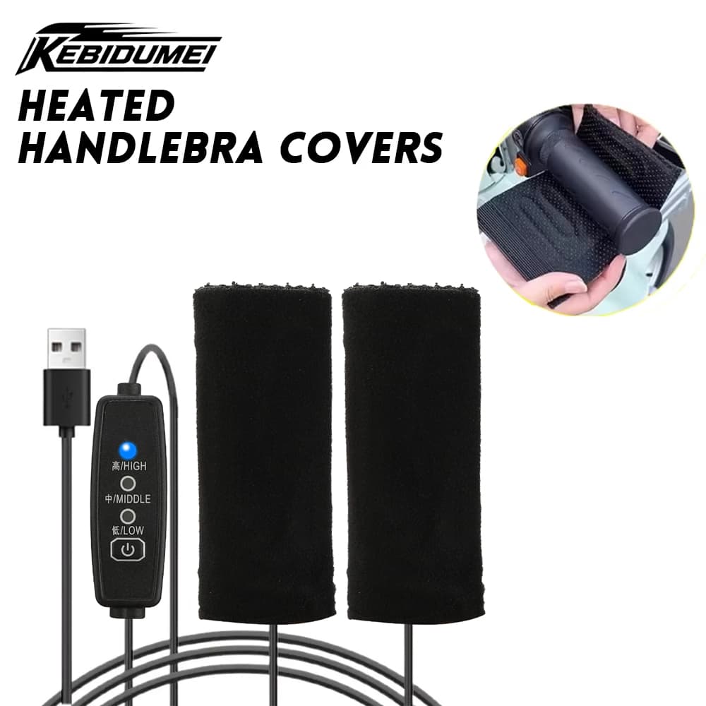 Capas Para Guidão De Aquecimento De Motocicleta KEBIDUMEI 5V 2A Punhos Aquecidos USB