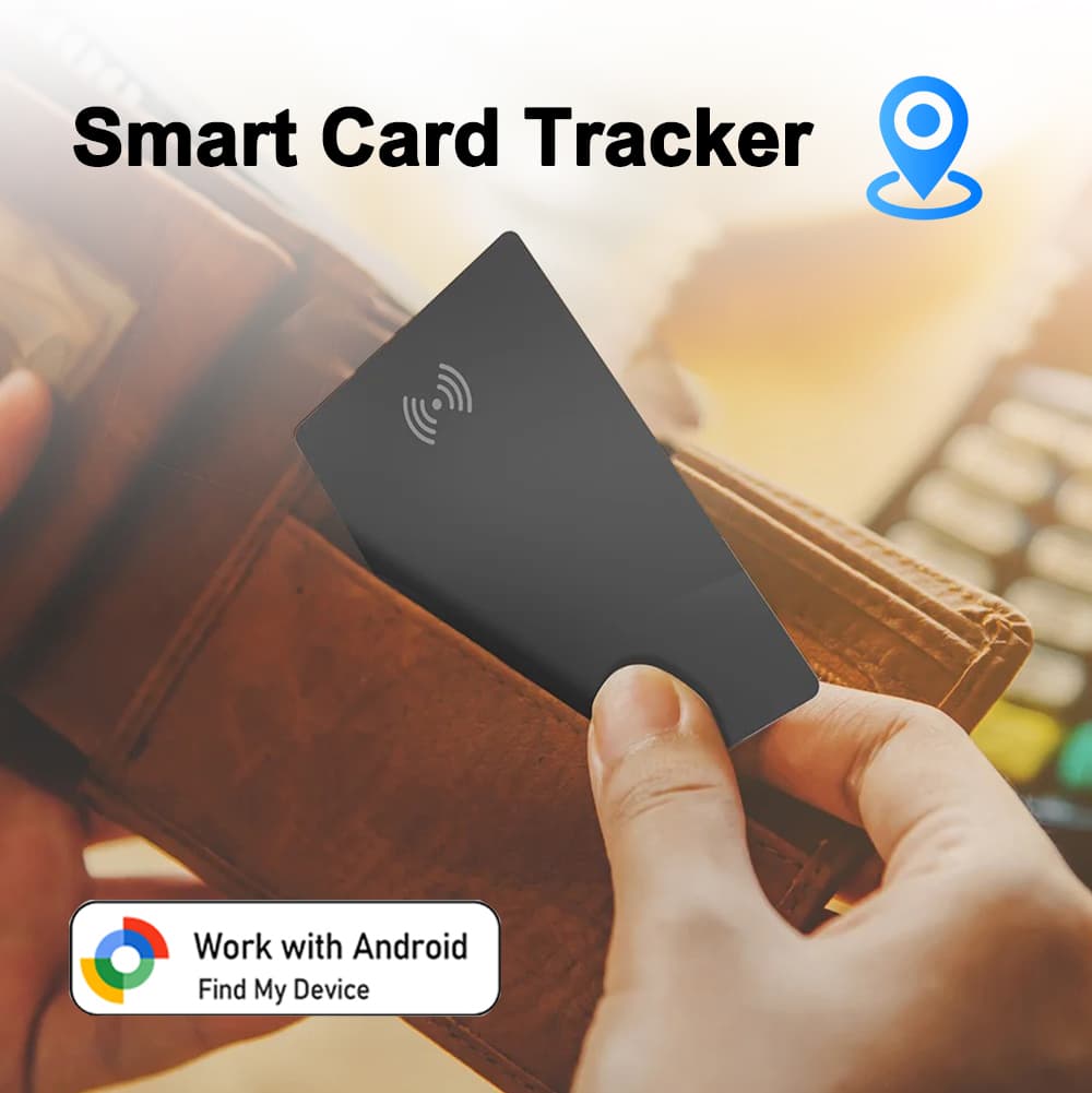  Carteira Antifurto com Rastreador GPS para Android, Etiqueta de Localização Inteligente com Google Find Hub,