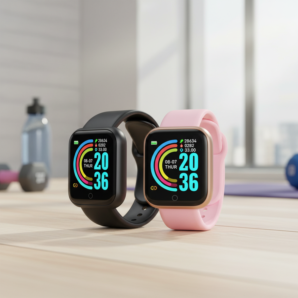 Y68 D20 Smart Fitness Watch para homens e mulheres, monitor de pressão arterial, novo modelo para Xiaomi