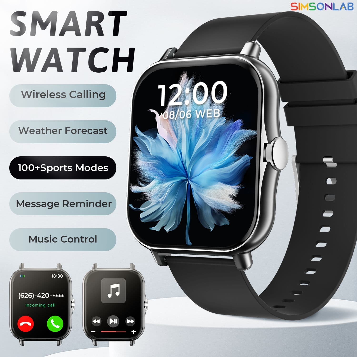 Novo Smartwatch Relógio Inteligente 2026 1.83 Tela HD Multi-Cor Pulseira De Bluetooth Chamada Esporte Ao Ar Livre Para A