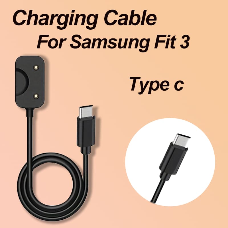 Para Samsung Galaxy Fit 3 R390 Tipo C Carregador Cabo De Carregamento Fonte Alimentação Smartwatch Acessórios Originais