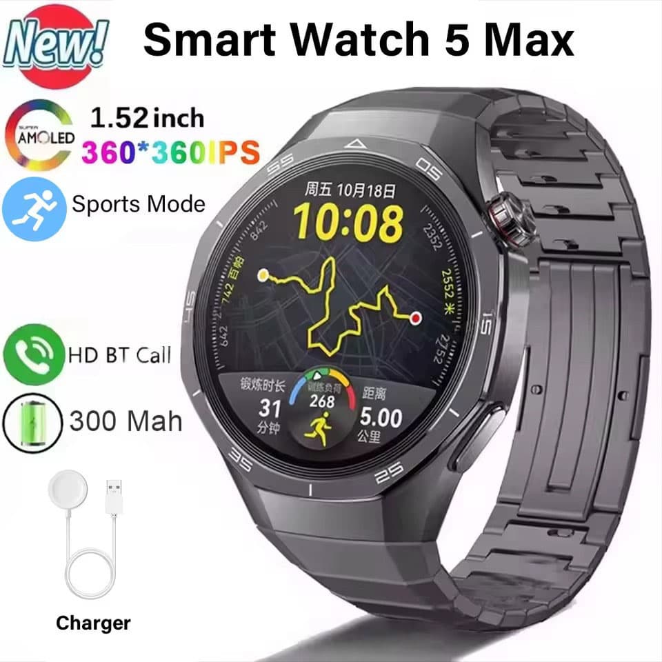 Novo Smartwatch Relógio Inteligente Masculino 1.52 Tela HD Bluetooth Falar Monitor De Saúde Das Mulheres Dos Homens NFC 