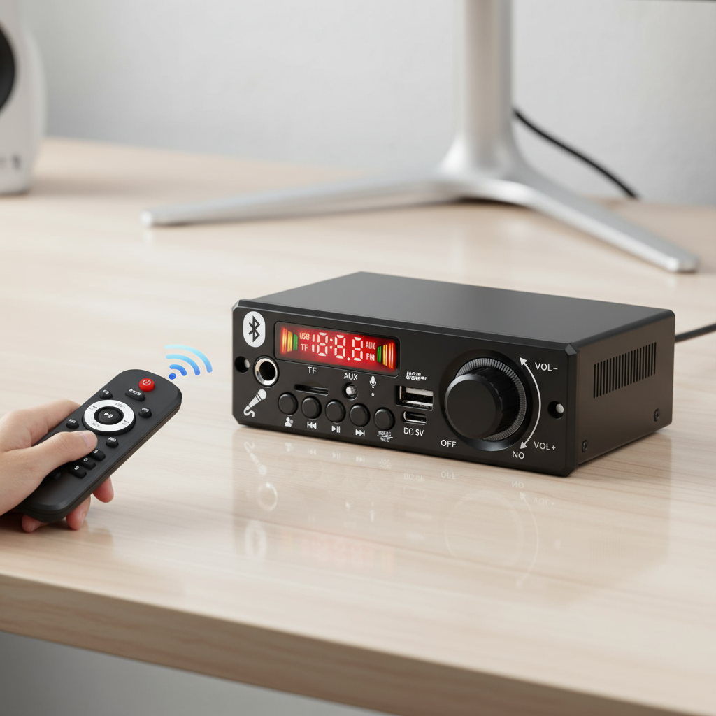 Placa Bluetooth 5.0 para MP3 Player DC 5V 6W com Amplificador Suporte 3.5mm USB TF FM Chamada