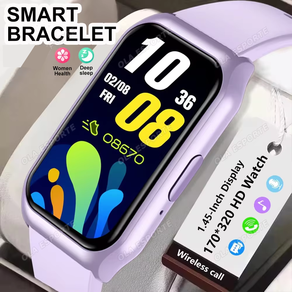 Nova Saúde Pulseira Inteligente Para Homens Mulheres Bluetooth Chamada Monitoramento Do Sono Smartwatch Vários Modos Esp